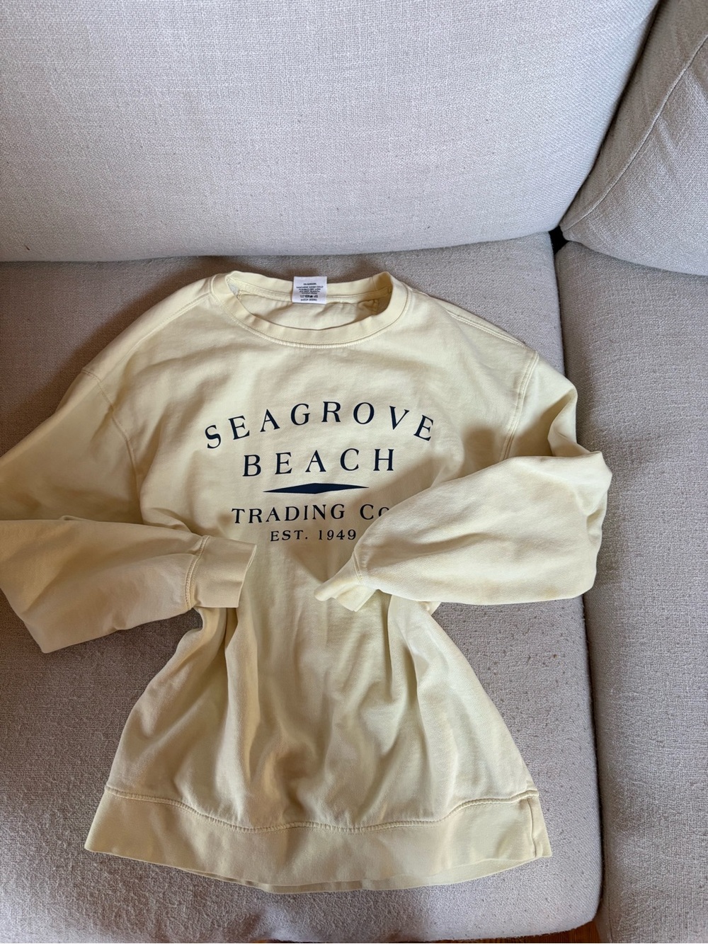 Seagrove Beach Yellow Graphic Sweatshirt